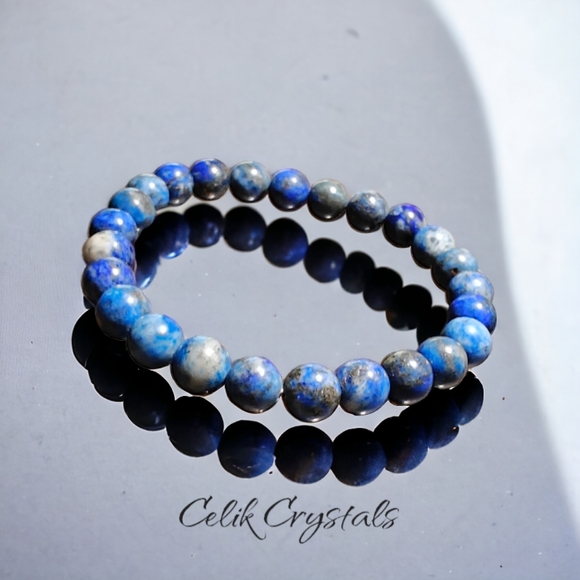 Lapis Lazuli Bracelet - 8mm Unisex - Picture 6 of 6